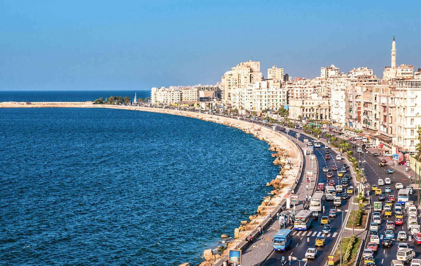 turquoise waters and vibrant coral reef coast at ras mohammed national park near sharm el sheikh