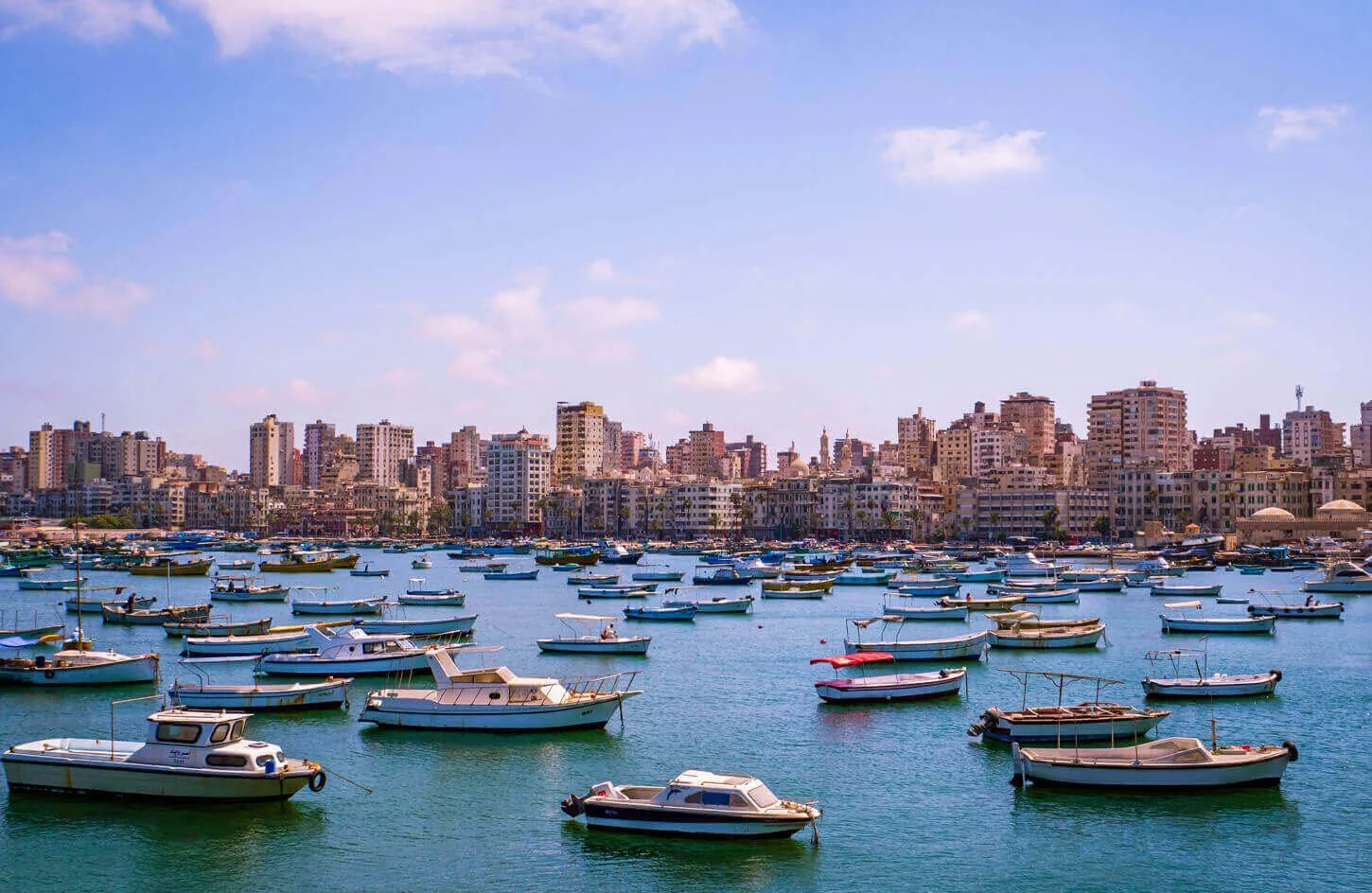 historic limestone fortress of qaitbay citadel overlooking the mediterranean sea in alexandria