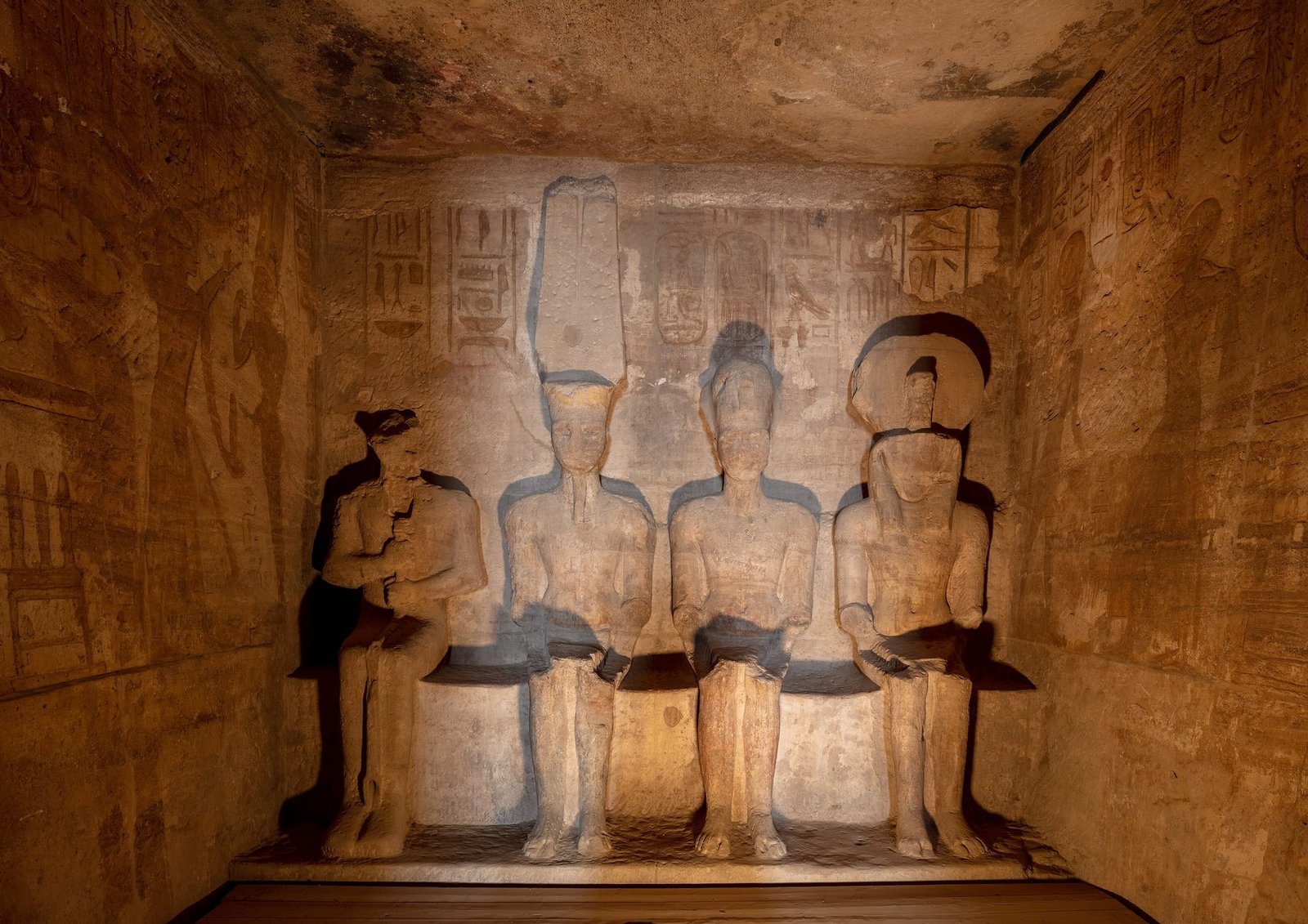 Famous sanctuary of the temple of Ramses II, Abu Simbel, Egypt. The Great Temple at Abu Simbel, which took about twenty years to build, was