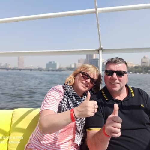 Travel photo of Cairo sunset felucca: felucca on the Nile in Cairo