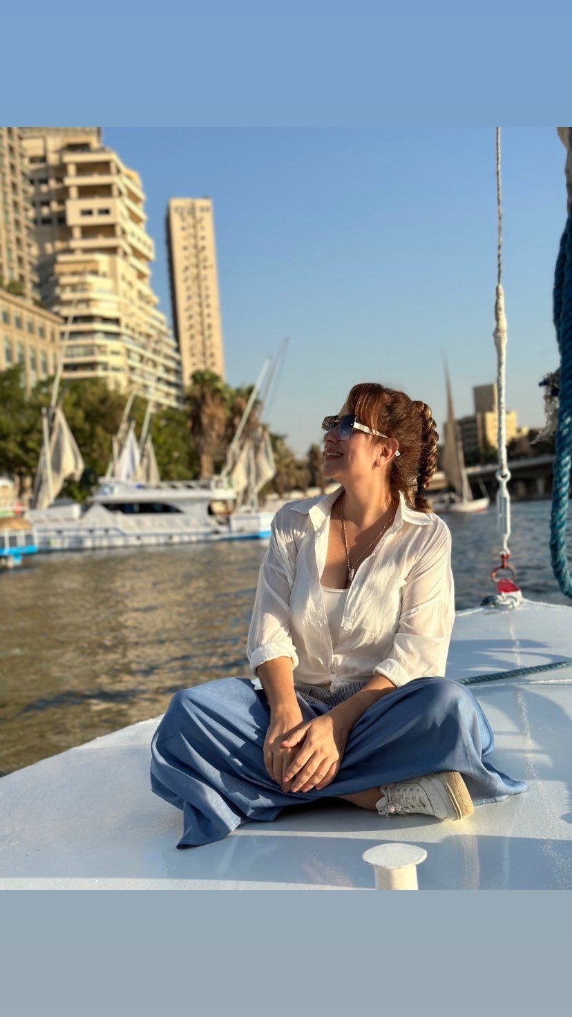 Travel photo of Cairo sunset felucca: felucca on the Nile in Cairo