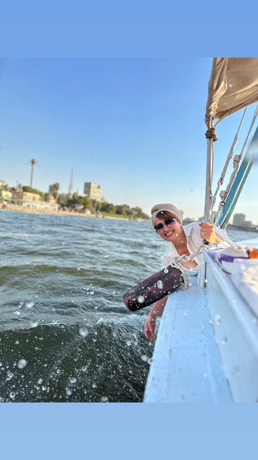 Travel photo of Cairo sunset felucca: felucca on the Nile in Cairo