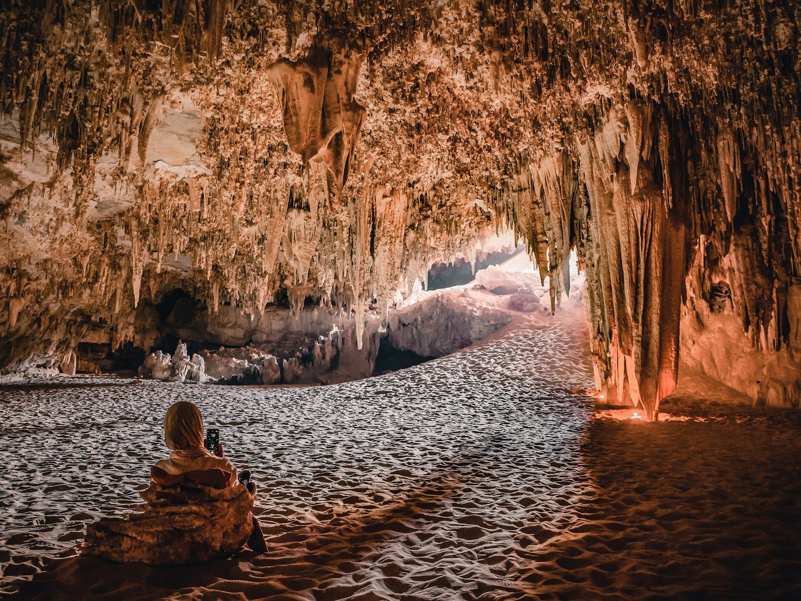 Djara Cave, located in Egypt's Western Desert, is one of the rare karst caves in the country, featuring unique rock formations shaped over m