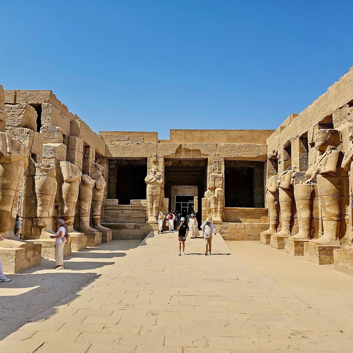 Travel scene at Karnak Temple at night