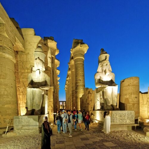 The Luxor Temple in the evening.