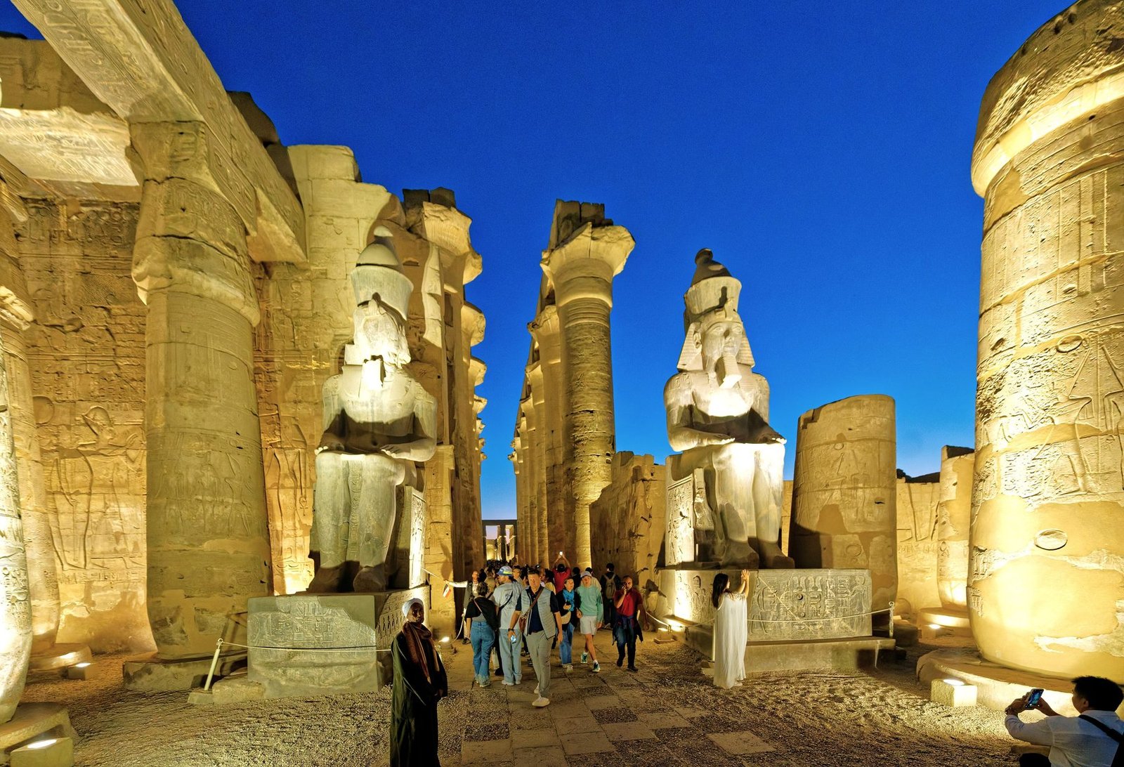 The Luxor Temple in the evening.