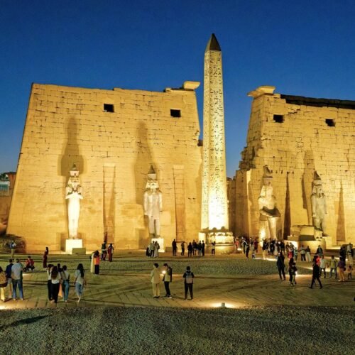 The Luxor Temple in the evening.