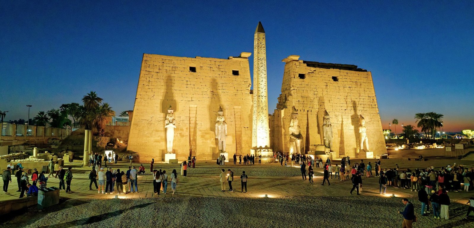 The Luxor Temple in the evening.