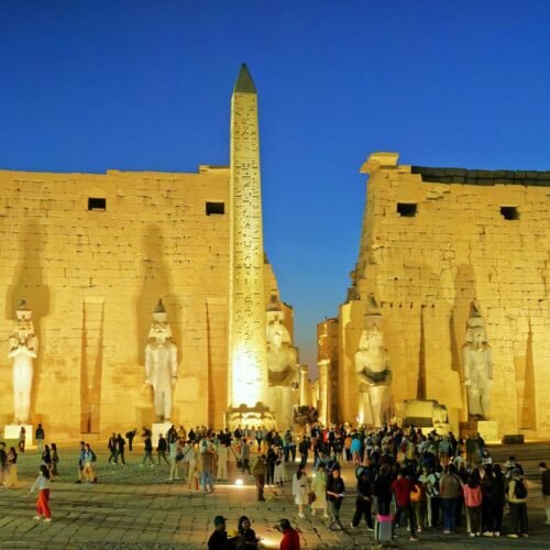 The Luxor Temple in the evening.