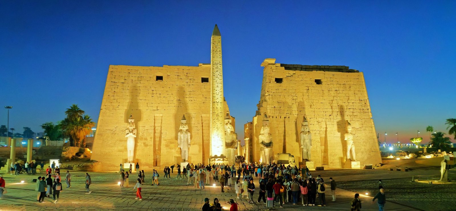 The Luxor Temple in the evening.