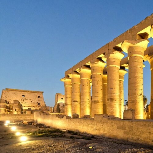 The Luxor Temple in the evening.
