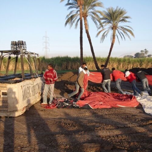 Hot air balloons near Luxor, Egypt