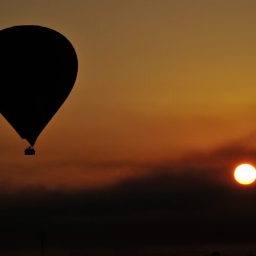 Early morning Balloon flight over the West Bank in Luxor - Egypt.