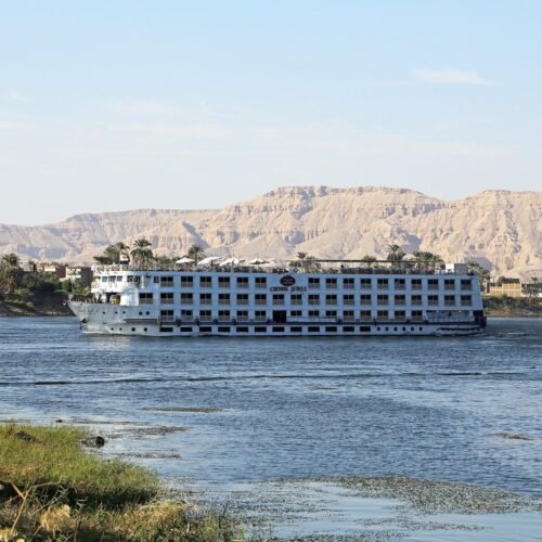 River cruise ship Crown Jewel on the Nile in Luxor (Egypt)