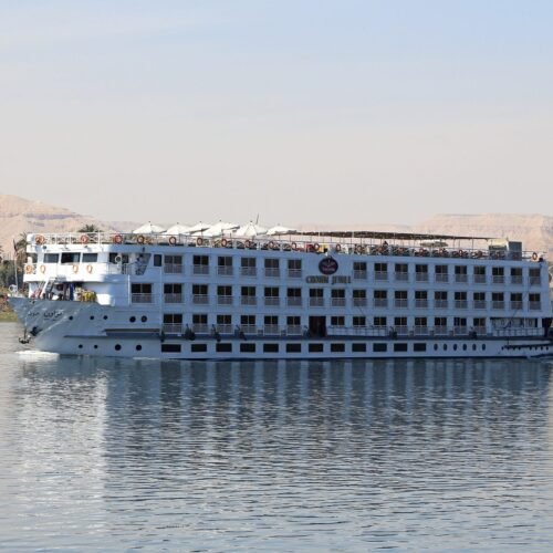 River cruise ship Crown Jewel on the Nile in Luxor (Egypt)