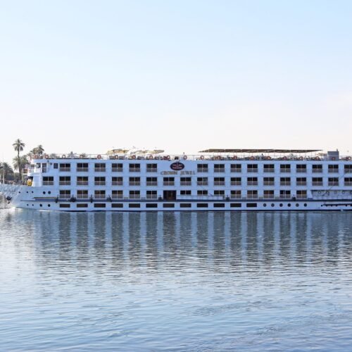 River cruise ship Crown Jewel on the Nile in Luxor (Egypt)