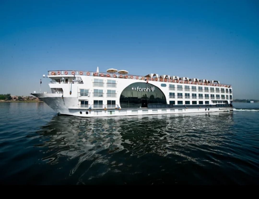 River cruise ship Blue Shadow on the Nile in Luxor (Egypt)