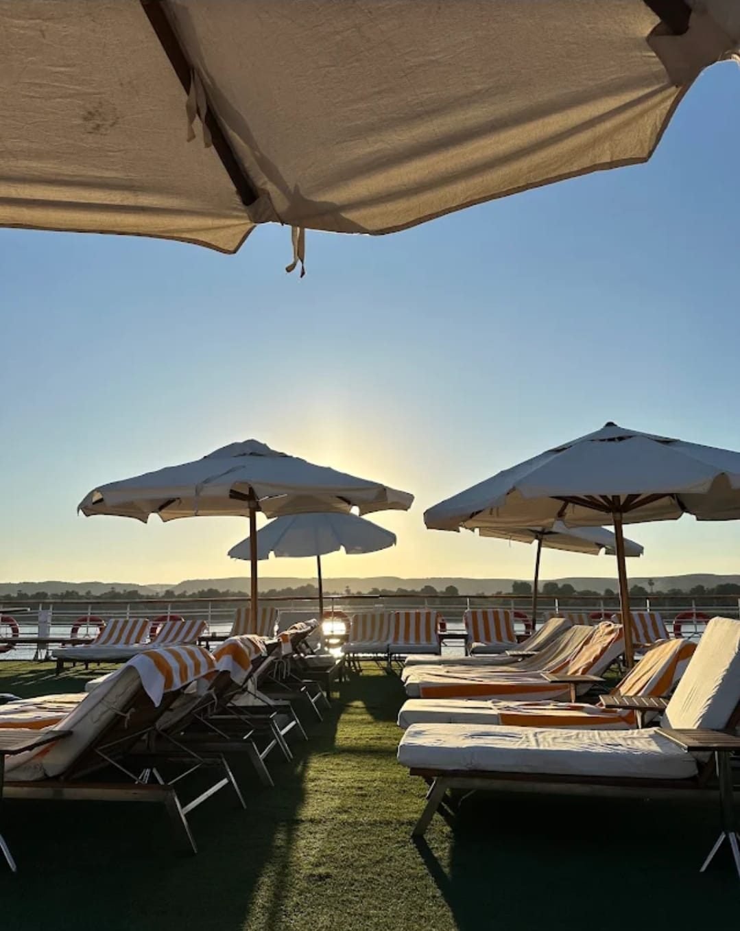 Travel photo of Nile cruise ship: cruise deck
