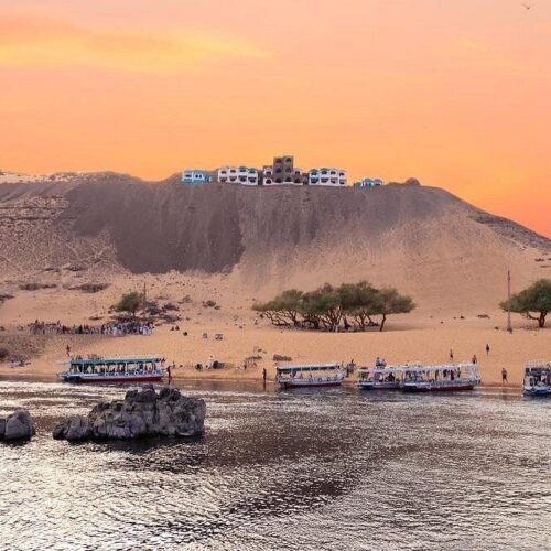 Travel scene at Nubian village Aswan