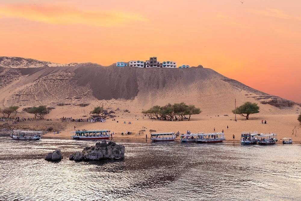 Travel scene at Nubian village Aswan
