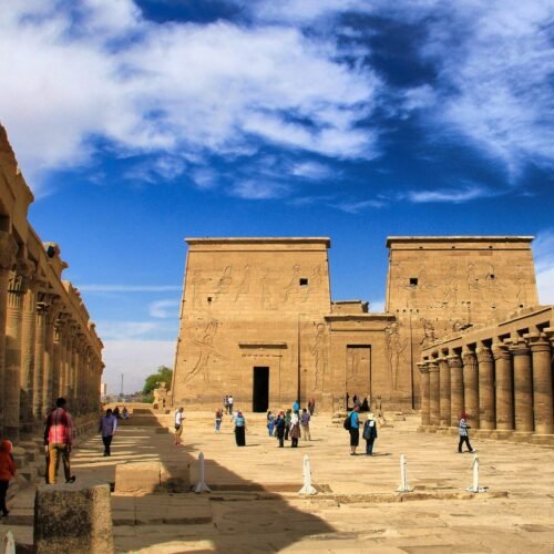 Bani Philae Temple to the goddess Isis, in a beautiful location filled with picturesque scenery to match the original site of the temple, wh