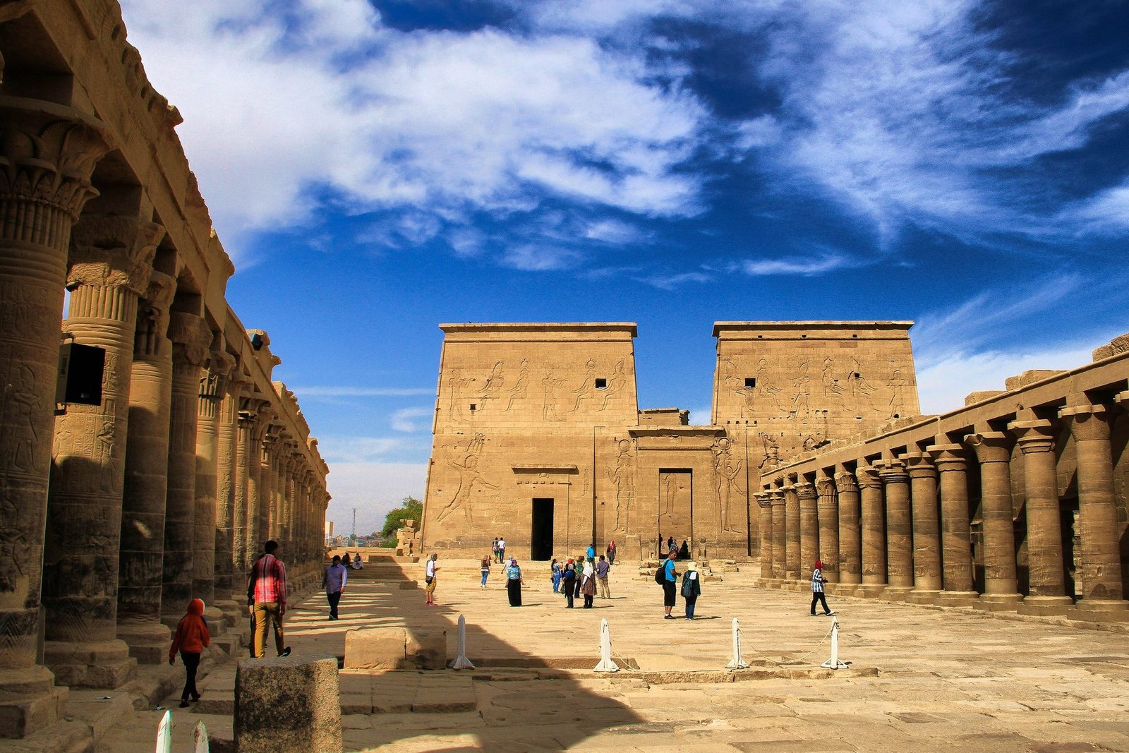 Bani Philae Temple to the goddess Isis, in a beautiful location filled with picturesque scenery to match the original site of the temple, wh