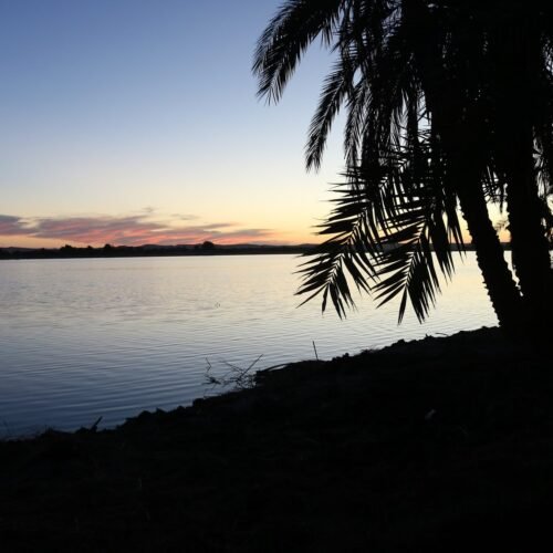 Sunset at Siwa Oasis, Aftans Lake